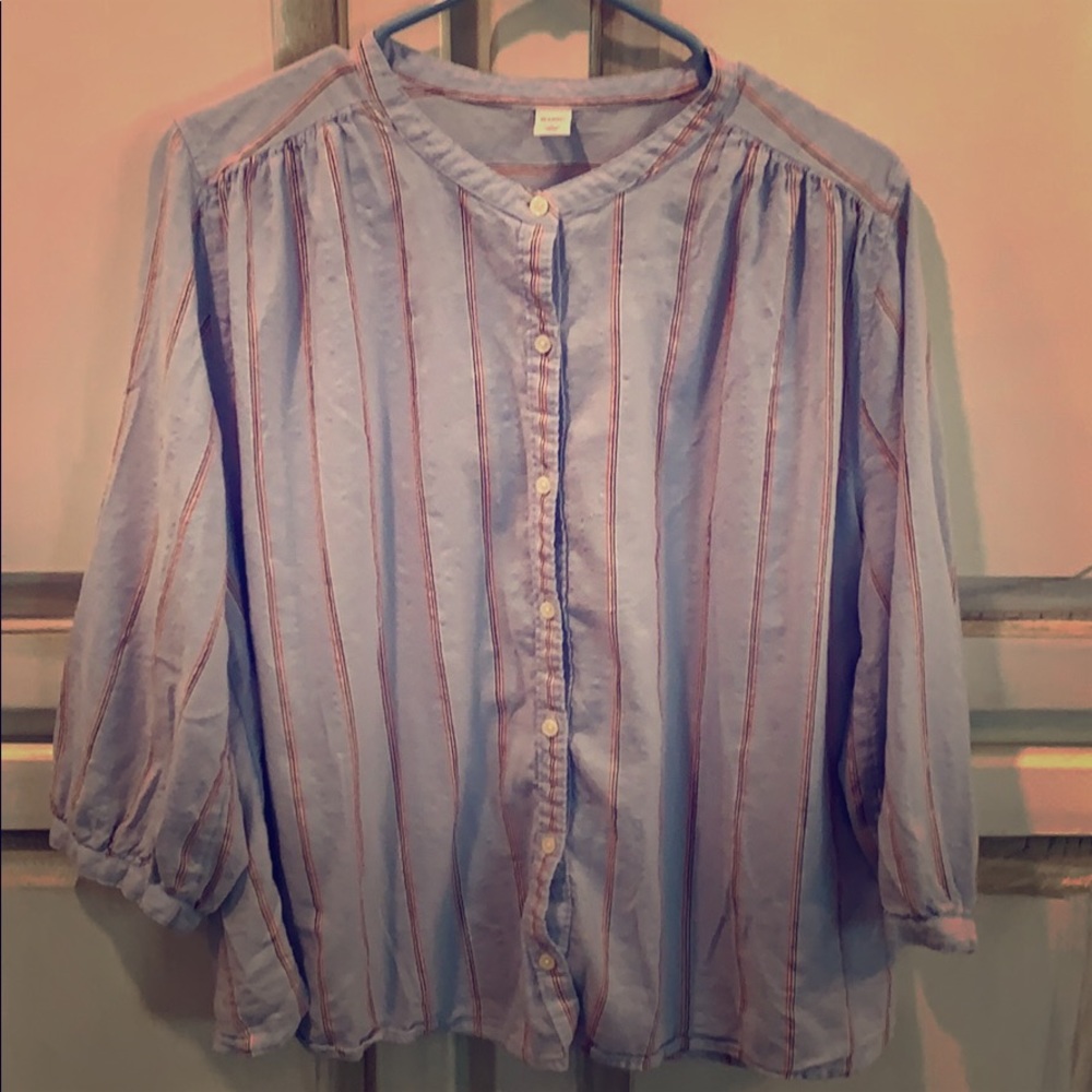 Striped button up long sleeve
